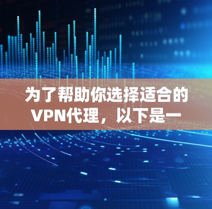 为了帮助你选择适合的VPN代理，以下是一个系统的步骤指南