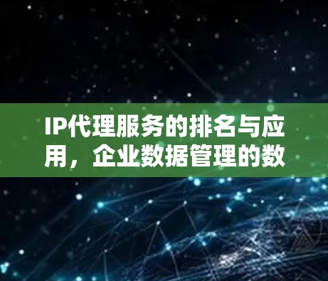 IP代理服务的排名与应用，企业数据管理的数字化转型之路