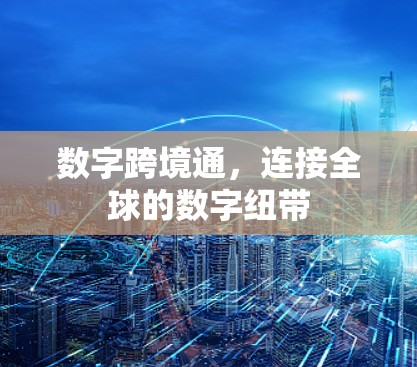 数字跨境通，连接全球的数字纽带