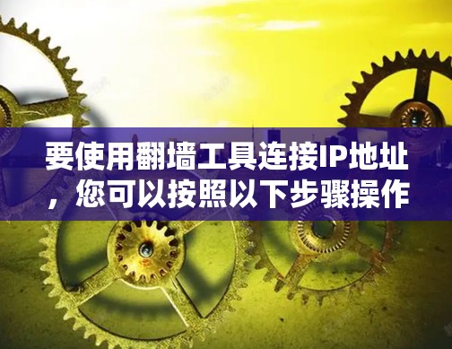 要使用翻墙工具连接IP地址，您可以按照以下步骤操作