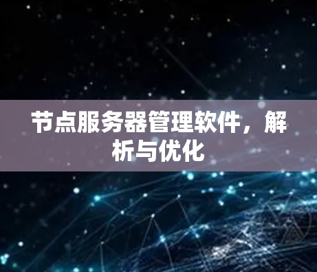 节点服务器管理软件，解析与优化