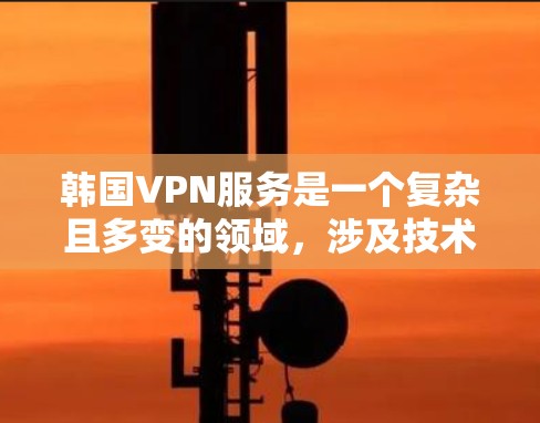 韩国VPN服务是一个复杂且多变的领域，涉及技术、安全、连接方式等多个方面。以下是对韩国VPN节点服务的详细分析