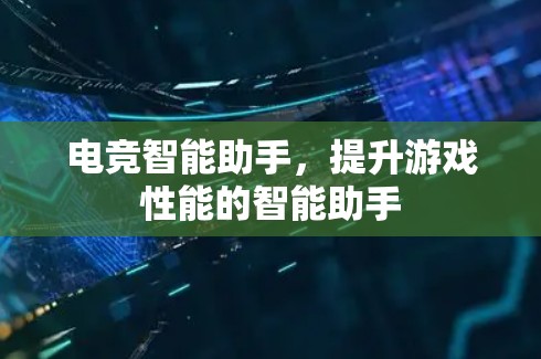 电竞智能助手，提升游戏性能的智能助手