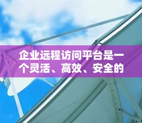 企业远程访问平台是一个灵活、高效、安全的工具，帮助企业控制访问权限，监控服务器状态，防止误操作和恶意行为，同时提供全面的监控和安全功能，提升企业的网络安全水平。以下是该平台的详细介绍