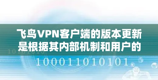 飞鸟VPN客户端的版本更新是根据其内部机制和用户的需求进行的。通常，飞鸟VPN会定期更新以改进功能、增强安全性或优化用户体验。以下是一些可能的更新内容