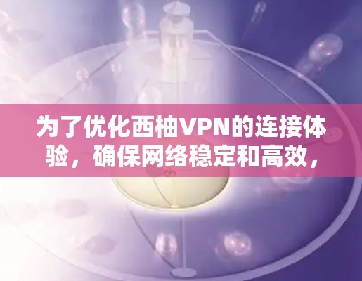 为了优化西柚VPN的连接体验，确保网络稳定和高效，可以按照以下步骤进行调整和优化