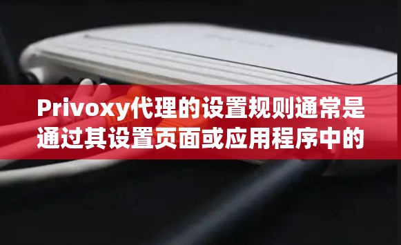 Privoxy代理的设置规则通常是通过其设置页面或应用程序中的特定功能来进行的。以下是关于Privoxy代理设置规则的基本步骤和内容，帮助您了解如何管理代理的访问控制和权限