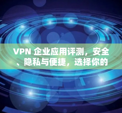 VPN 企业应用评测，安全、隐私与便捷，选择你的！