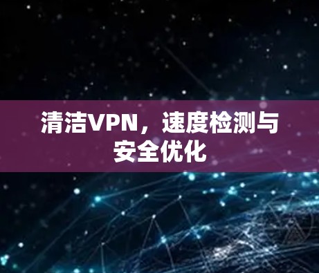 清洁VPN，速度检测与安全优化