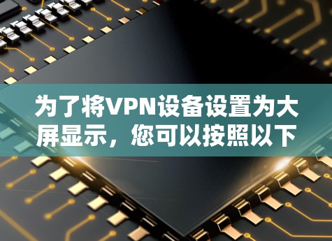 为了将VPN设备设置为大屏显示，您可以按照以下步骤操作