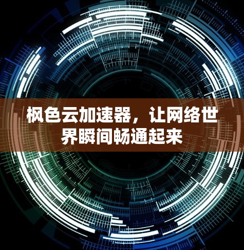 枫色云加速器，让网络世界瞬间畅通起来