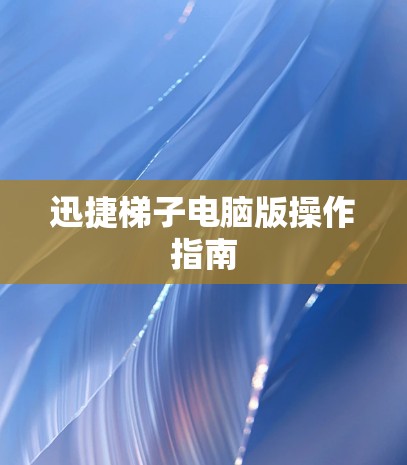 迅捷梯子电脑版操作指南