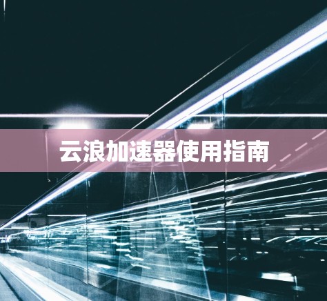 云浪加速器使用指南