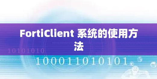 FortiClient 系统的使用方法