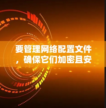 要管理网络配置文件，确保它们加密且安全，可以按照以下步骤进行