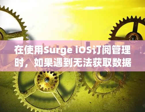 在使用Surge iOS订阅管理时，如果遇到无法获取数据或无法访问的问题，可以按照以下步骤进行检查和处理