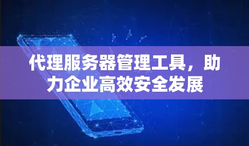 代理服务器管理工具，助力企业高效安全发展
