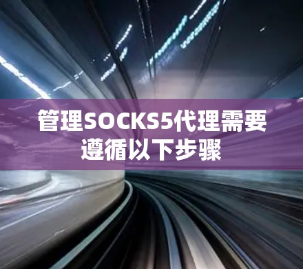 管理SOCKS5代理需要遵循以下步骤