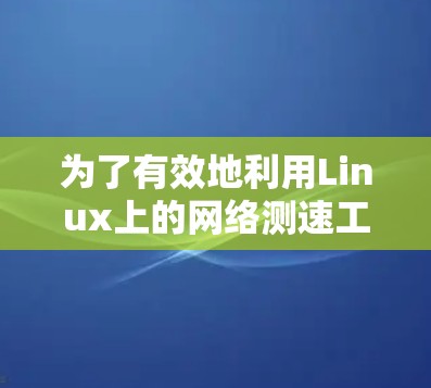 为了有效地利用Linux上的网络测速工具，您可以按照以下步骤进行操作
